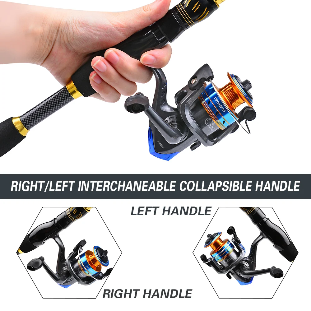 PROBEROS 1.5m-2.4m Fishing Rod - đánh giá và giá Reel Bag
